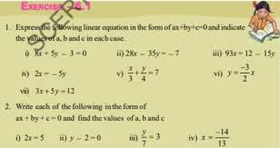 Linear Equation In The Form Of Ax