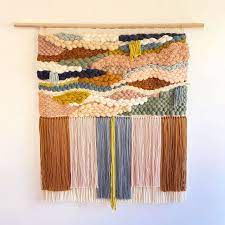Sunwoven Blue Abstract Wall Hanging