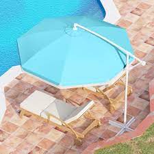 Metal Cantilever Solar Patio Umbrella