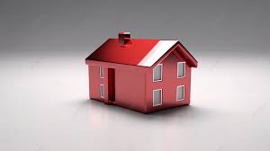 Glossy 3d Icon Of A Red House Perfect