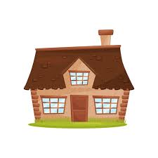 Cartoon Icon Of Small Farm House Cute