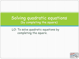 Maths Ibaa Solve Quadratic Equations