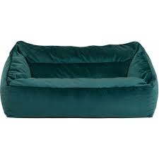 Milano Velvet Bean Bag Loveseat Sofa