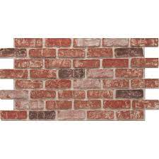Urestone Old Town 24 In X 46 3 8 In Faux Used Brick Panel 4 Pack