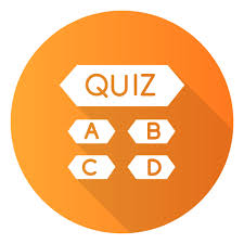 Trivia Quiz Orange Flat Design Long