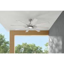 Home Decorators Collection Intervale 72 In Integrated Cct Led Indoor Outdoor Brushed Nickel Ceiling Fan With Light And Remote Control Included