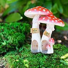 Cute Mushroom Houses With Pick Decor