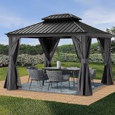 Abccanopy 10 Ft X 12 Ft Gray Hardtop