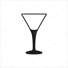 Empty Transpa Martini Glass Cup