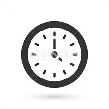 Grey Clock Icon Isolated On White