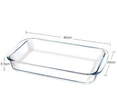 Glass Baking Tray 2100ml Oven Safe