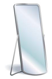 Home Floor Mirror Icon With Metal Frame