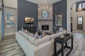 Family Room With Red Brick Fireplace