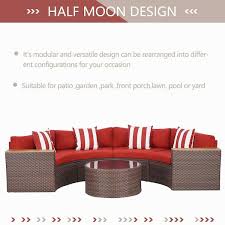Half Moon Sectional Sofa Set