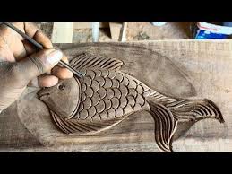 Wood Carving Fish Wood Art