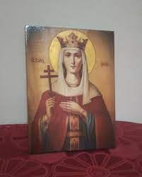 Icon Of Saint Irina Hand Painted Warm