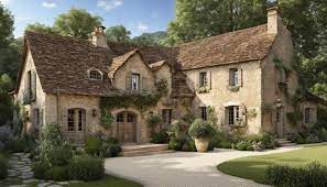 French Country House Front Design