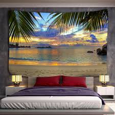 Tapestry Tropical Beach Sunset Sea View
