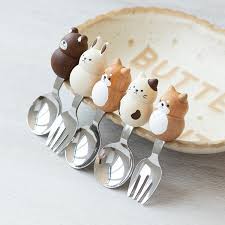 Cute Animal Children Spoon And Fork