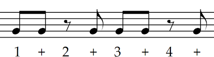 subdivide with eighth and sixteenth notes