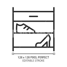 Shoe Rack Pixel Perfect Linear Icon