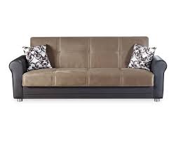 Prusa Brown Convertible Sofa At Futonland