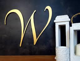 Wall Gold Wall Letter Monogram Wooden