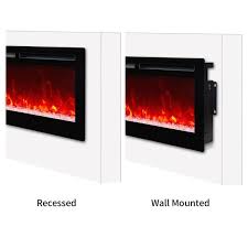 Edyo Living 42 In Wall Mount And Recessed Electric Black