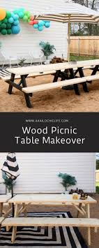 Wood Picnic Table Makeover A Kailo