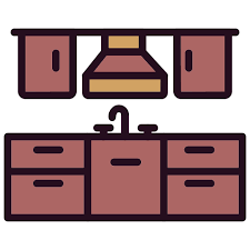 Kitchen Cabinet Generic Outline Color Icon