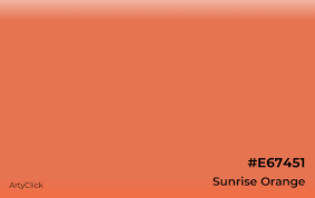 Sunrise Orange Color Arty