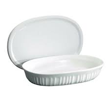 French White 23 Ounce Oval Baking Dish