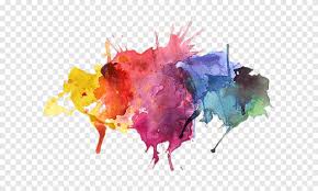 Multicolored Paint Splash Watercolor