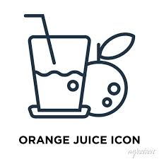 Orange Juice Icon Vector Isolated On
