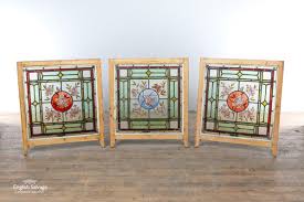 Victorian Painted Flower Stained Glass