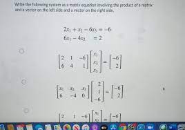 Matrix Equation Chegg