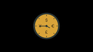Time Is Money Clock Icon Loop Animation