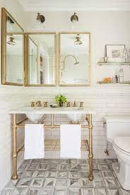 25 Refined White And Gold Bathrooms