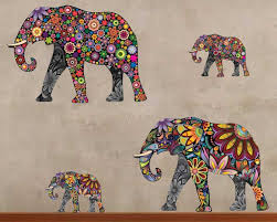 Fl Elephant Wall Art