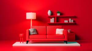 Red Sofa Couch Sofa Background Image