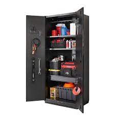 Husky 3 Piece Heavy Duty Welded Steel Garage Storage System In Black 64 In W X 81 In H X 24 In D