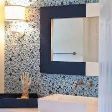 Bathrooms Blue Bubble Wall Tile Design