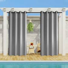 50 In X 120 In Patio Outdoor Curtain Uv Privacy Drape Thick Waterproof