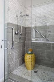 Gray Shower Tiles Contemporary