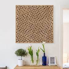 Intricate Square Bamboo Wall Panel