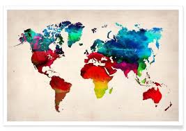 Buy World Map Posters Juniqe