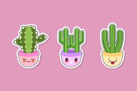 Plant Art Icon Sticker Style Collection