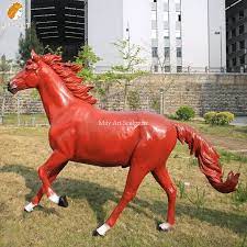 Painting Fiberglass Horse Statue
