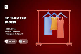 3d Ilration Theater Costume Rack