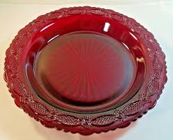 Vintage Avon 1876 Cape Cod Ruby Red Pie